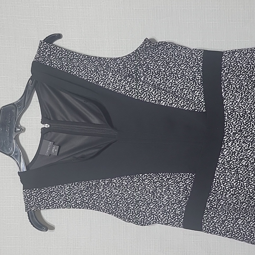 Black and White Pleated Dresd